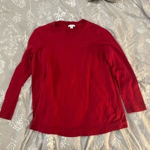 J. Jill Rich Red Crew Neck Sweater